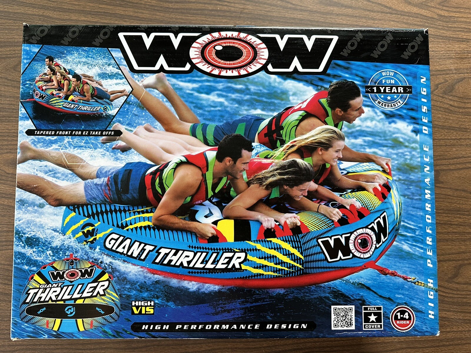 WOW Giant Thriller Tube Brand NEW in Sealed Box 1-4 Riders 680 Lbs Max Capacity