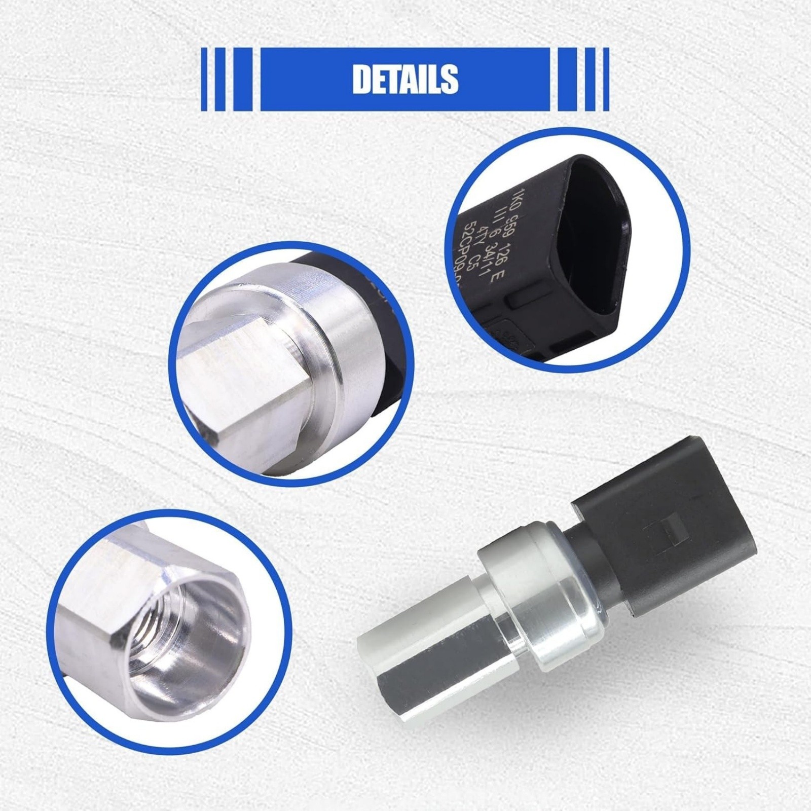Air Conditioning A/C Pressure Sensor Switch For VW Beetle Jetta Passat Golf CC
