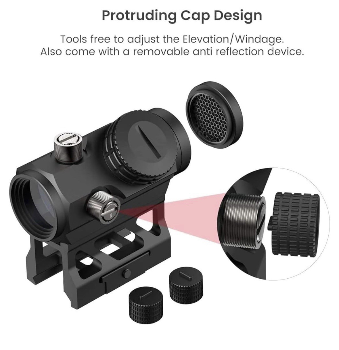 Feyachi 2MOA Red Dot Sight - V30 1x20mm Compact Red dot Optics