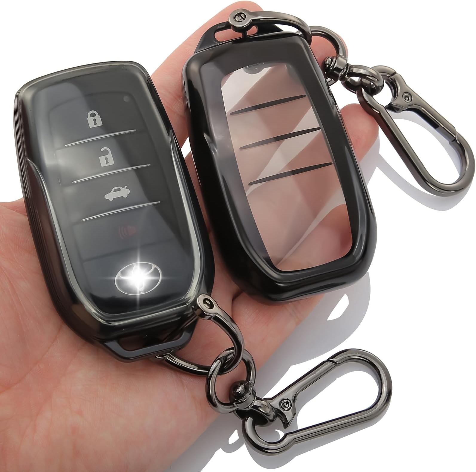 2-Pack for Toyota Key Fob Cover TPU Transparent Case Accessories | Compatible...