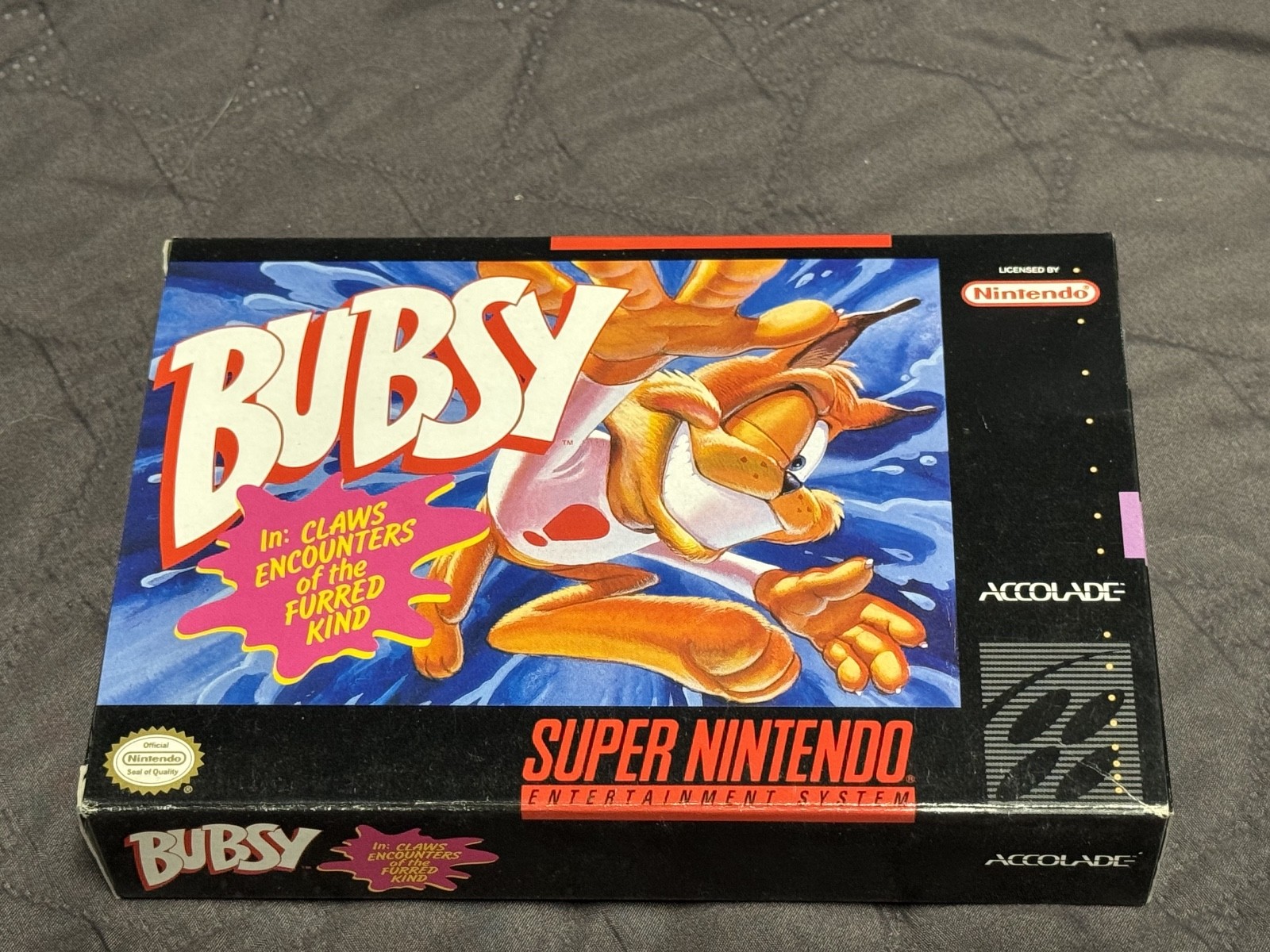 Bubsy *  Snes Box Only * Super Nintendo Original box