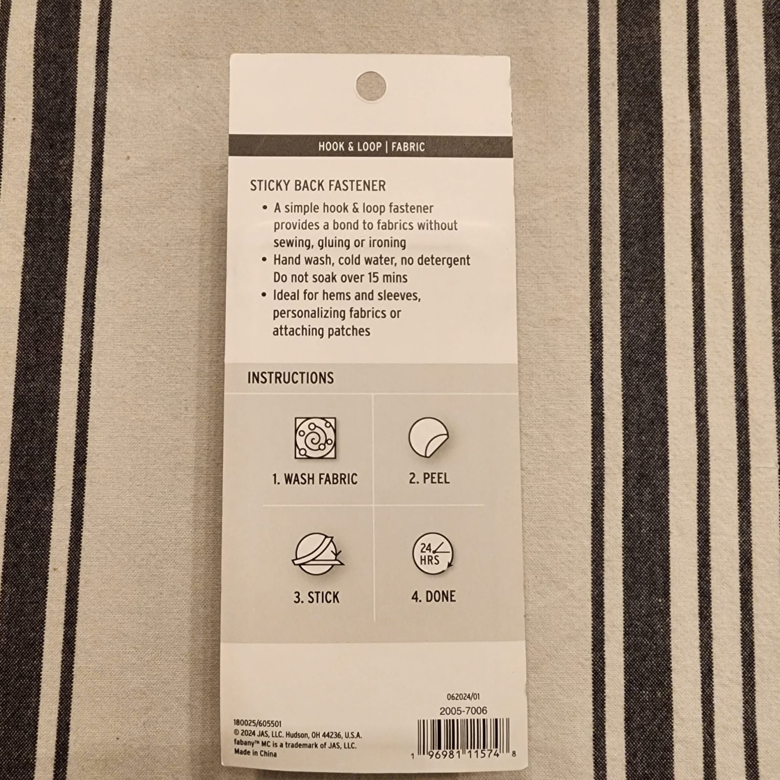 Fabany Hook Loop Fabric Rectangle Beige Sticky Back Fastener 24"x3/4"