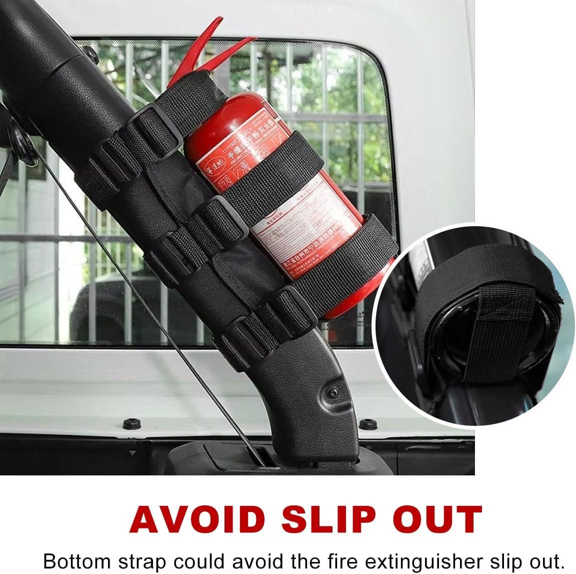 Ohleats Roll Bar Fire Extinguisher Holder, Adjustable Fire Extinguisher Mount...