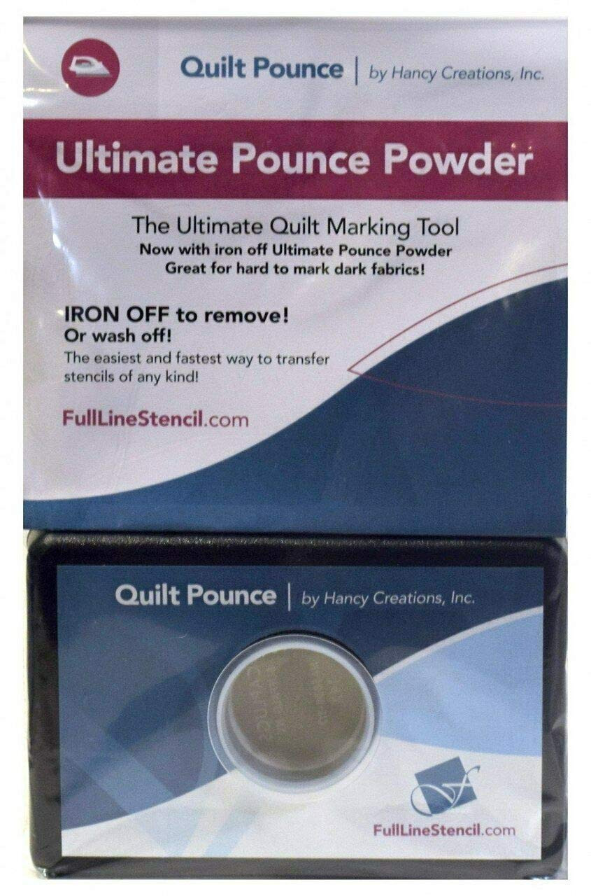 Quilt Pounce Pad with Wash-Out White Chalk Powder 2 Oz. Bag - Quilt Marking Tool