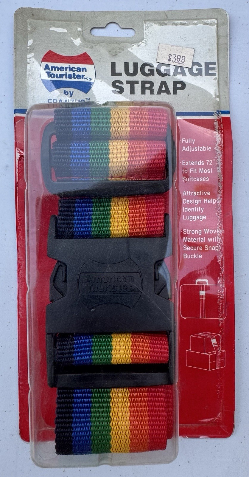 Vintage Luggage Strap Rainbow American Tourister Pride Rare Suitcase Strap 72”