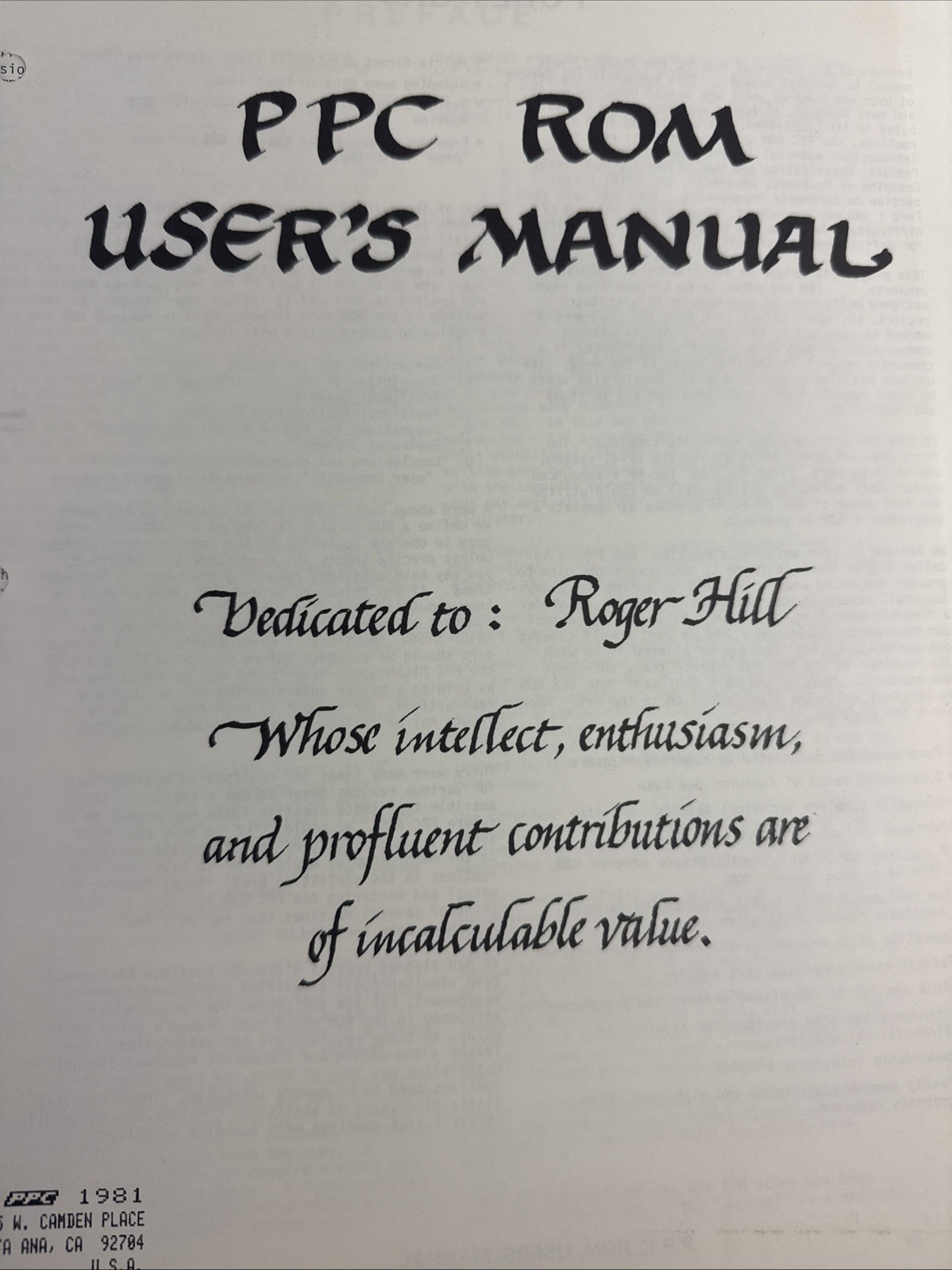 Vtg 1981 PPC ROM User Manual HP-41C HP-41CV Hex Decimal Byte Table Complete Set