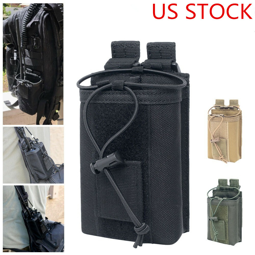 Tactical Military Molle Radio Walkie Talkie Holder Bag Magazine Belt Radio Pouch