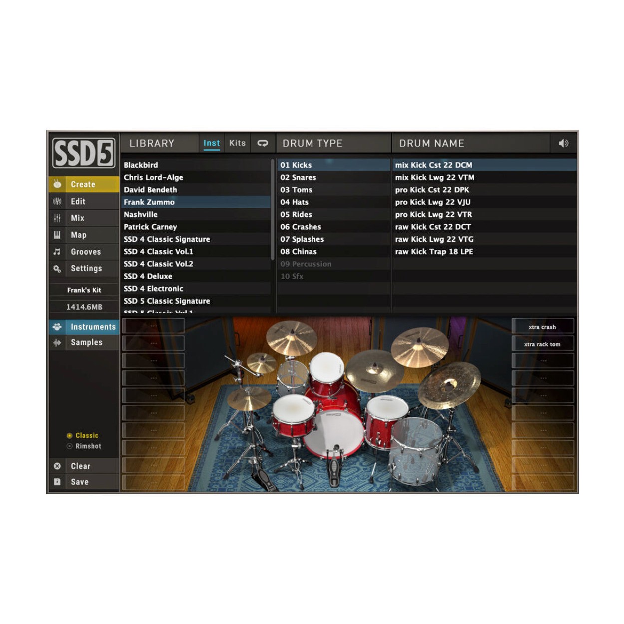 Steven Slate Drums Frank Zummo Expansion - Drum Library Virtual Instrument