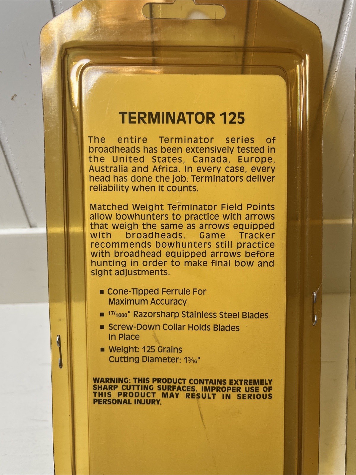 2 Packs The Game Tracker Terminator 125 Grain 3-Blade Broad Heads NOS