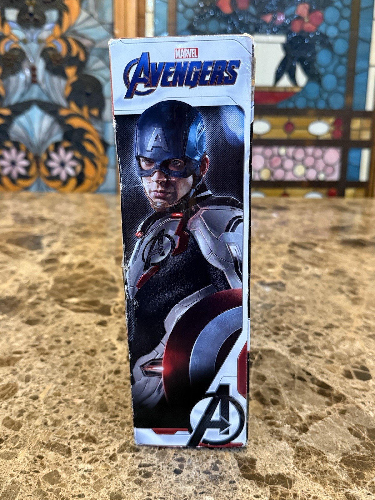 NERF Assembler Gear Captain America Blaster Marvel Avengers Box Damage Taped
