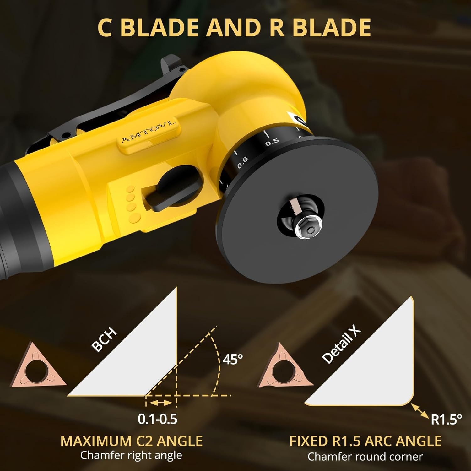 Air Chamfer Tool - Mini Pneumatic Chamfering Machine, 30000 RPM Pneumatic Cha...