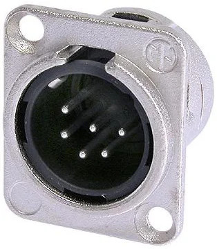 Neutrik NC6MSD-L-1 6-pin XLRM Panel Receptacle