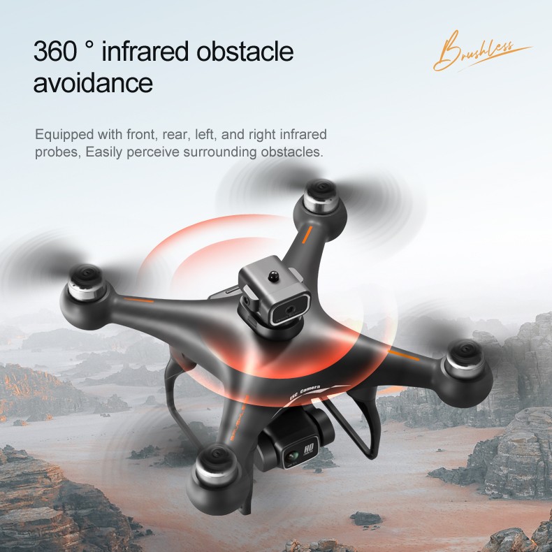 S116 4K Drone RC Brushless Dual Camera WiFi FPV Foldable Quadcopter ND