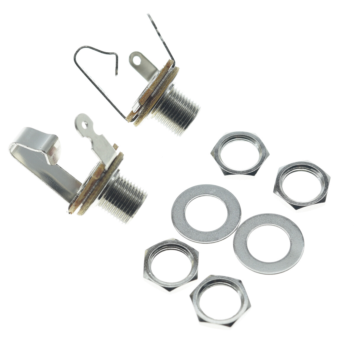 2pcs Brass Metric & USA Thread 1/4"(6.35mm) Guitar/Bass Output/Input Jack Socket