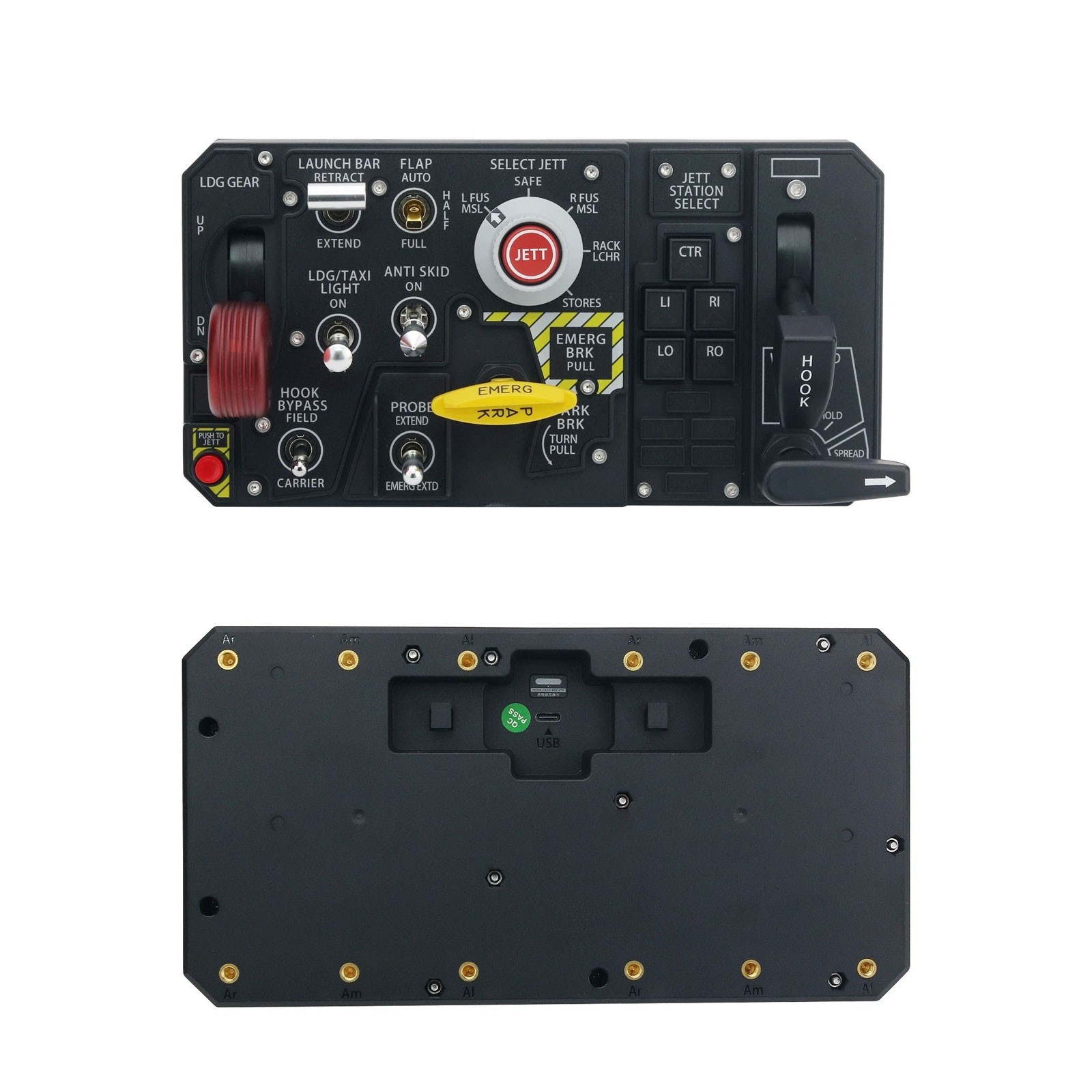 WINWING PTO 2th Flight Panel of Take Off Flight Game Simulator Universal EbJ2