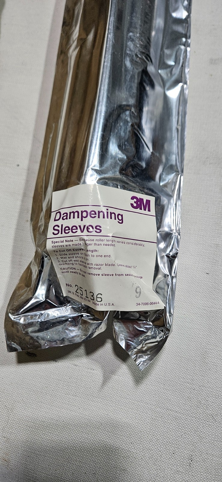 5 NEW unopened 3M 25136 251-36 Offset Press Dampener Sleeves Roller