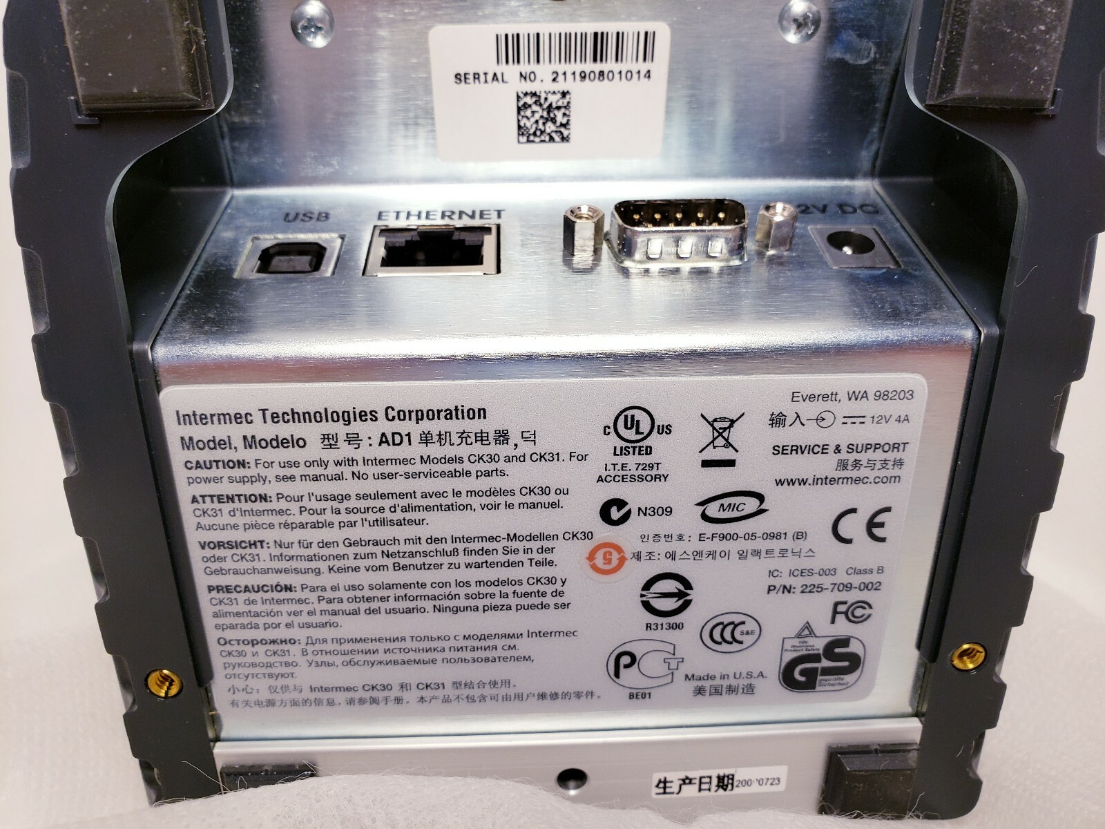 Intermec AD1 Communication Dock CK30 CK31 Comm Cradle