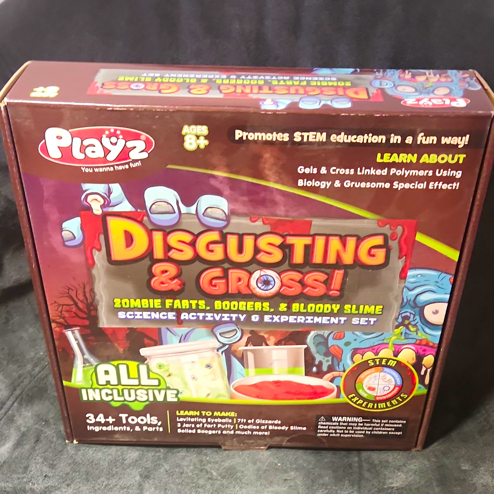 Playz Zombie Science Experiment Set - Farts, Boogers & Bloody Slime, Age 8+