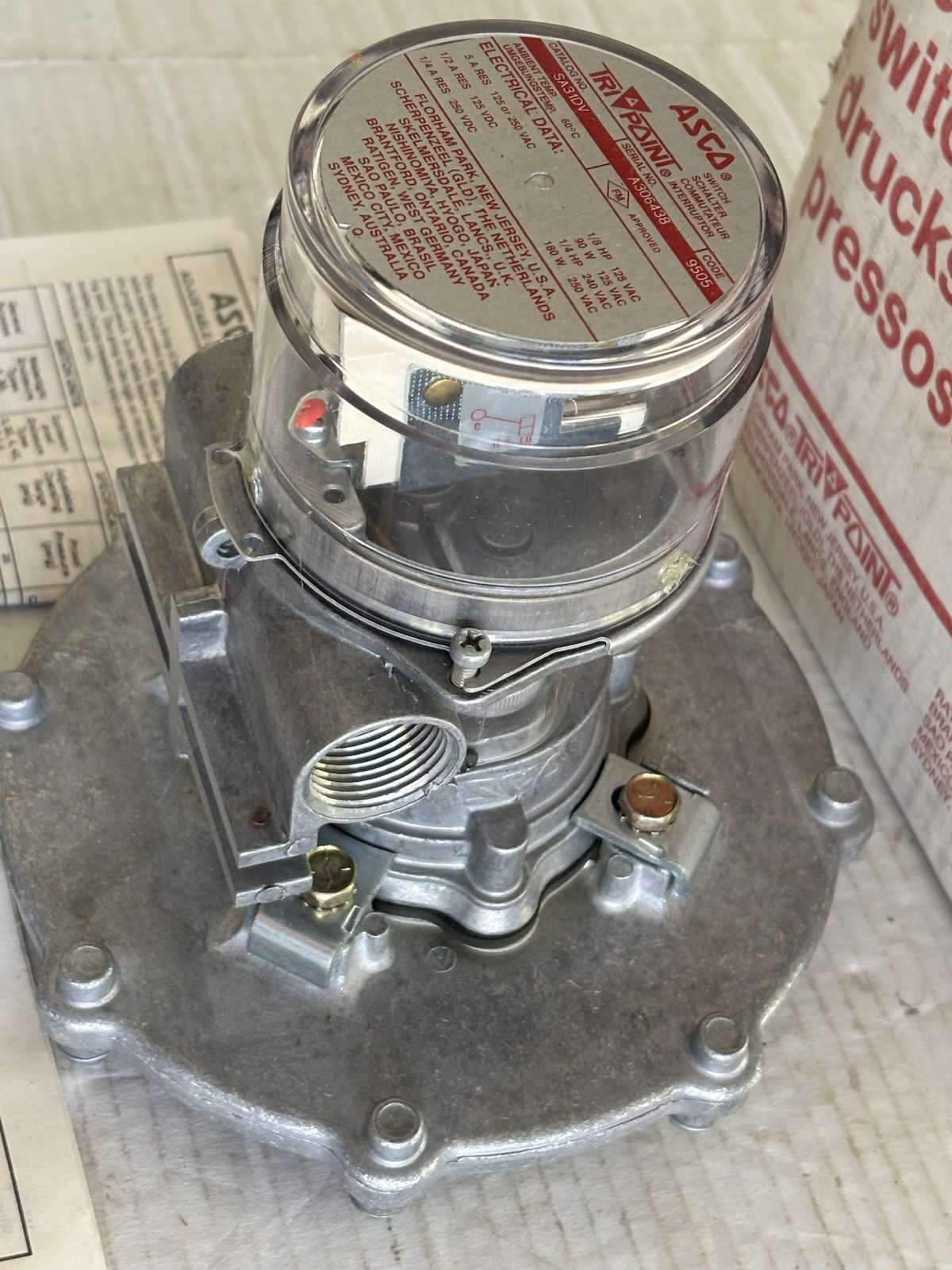 ASCO Tri Point SA31DV Temperature Pressure Switch / Open Box