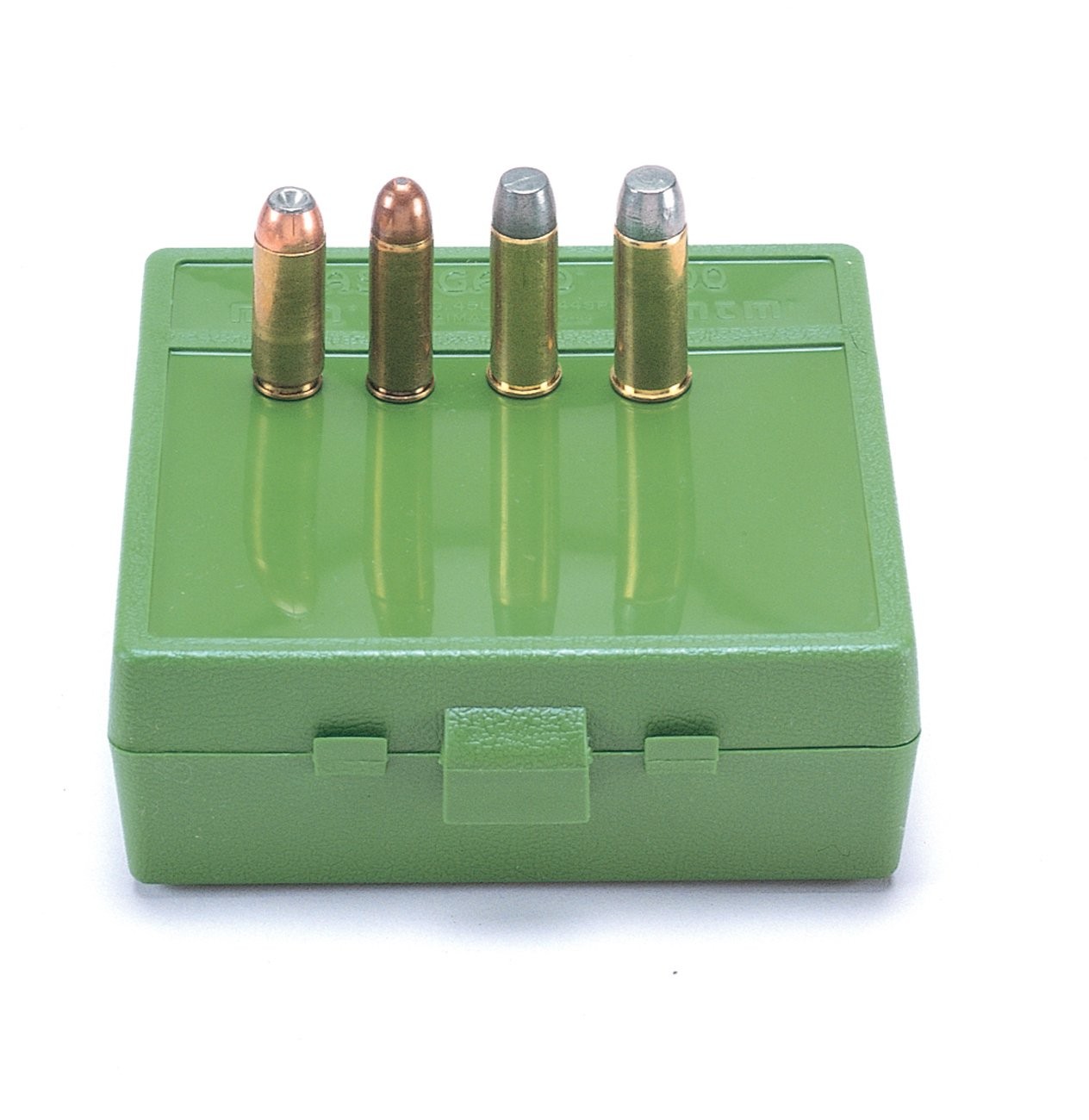 MTM P64-50-10 Ammo Box 64 Round Flip-Top, Fits 50 5.75 x 6 x 2 inches, Green