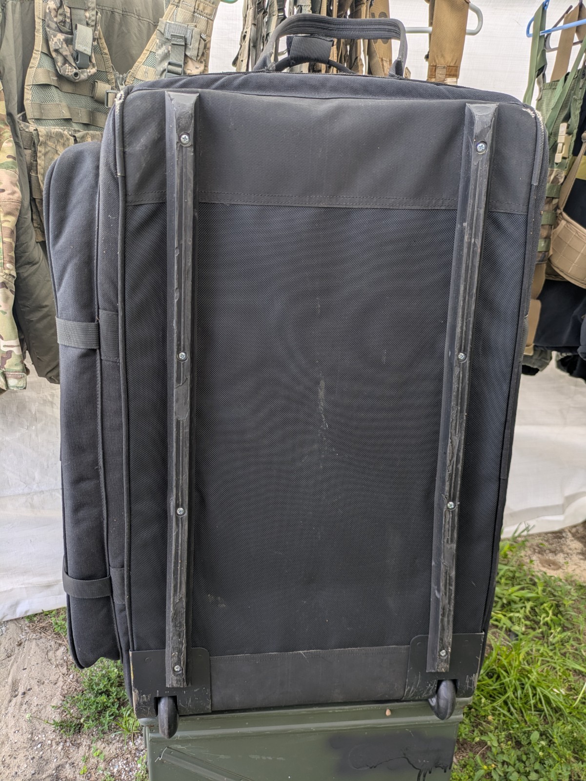 Force Protector Deployment Bag Military Black Rolling Padded Duffle Bag