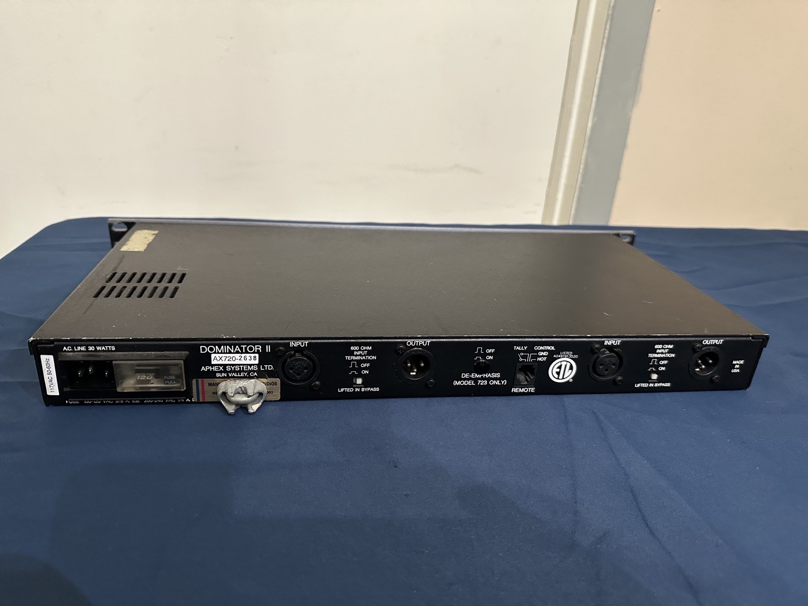Aphex Model 720 Dominator ll Precision Multiband Peak Limiter Working