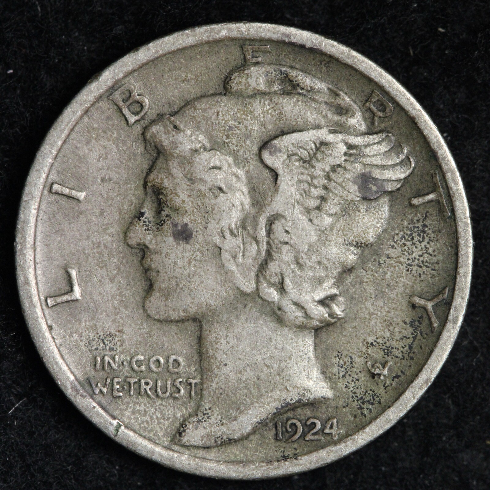 1924 Mercury Silver Dime CHOICE XF E223 JRL