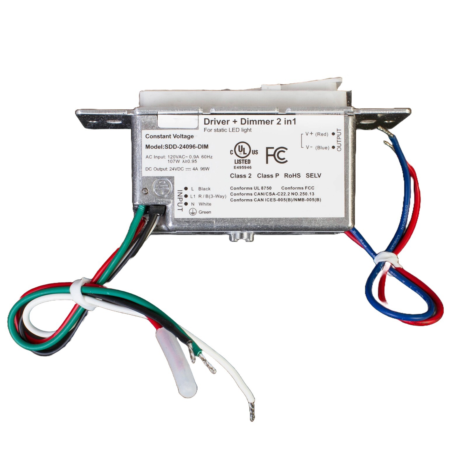 24v UL LED dimmable driver & Wall dimmer switch for LED strip light 96w 160w