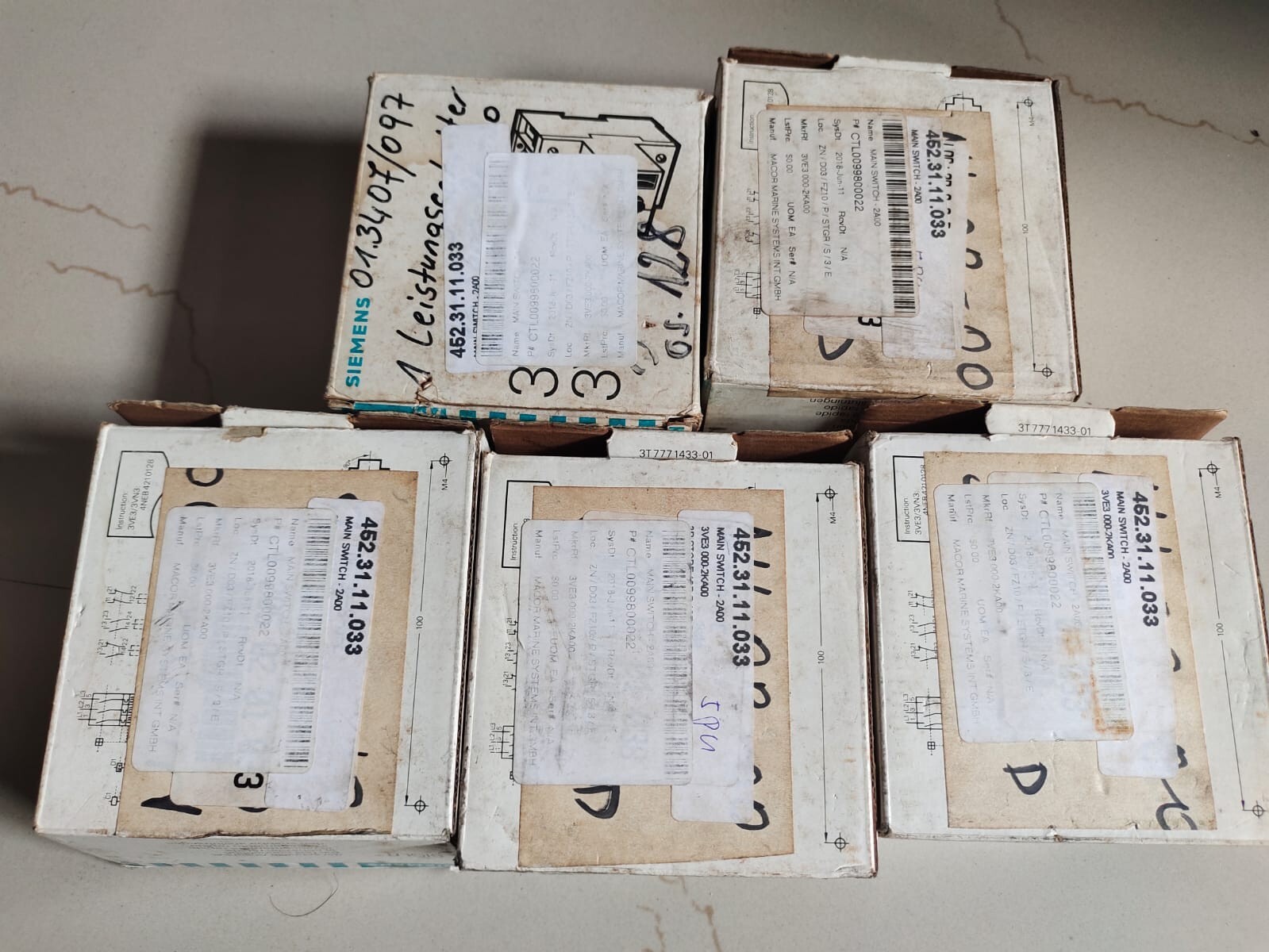 SIEMENS 3VE3 000-2KA 00 Circuit Breaker