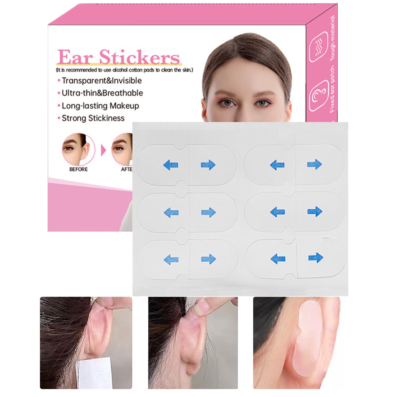 Invisible Ear Patches Ear Corrector Ear Stickers Ear Tape Pinning Back Ears