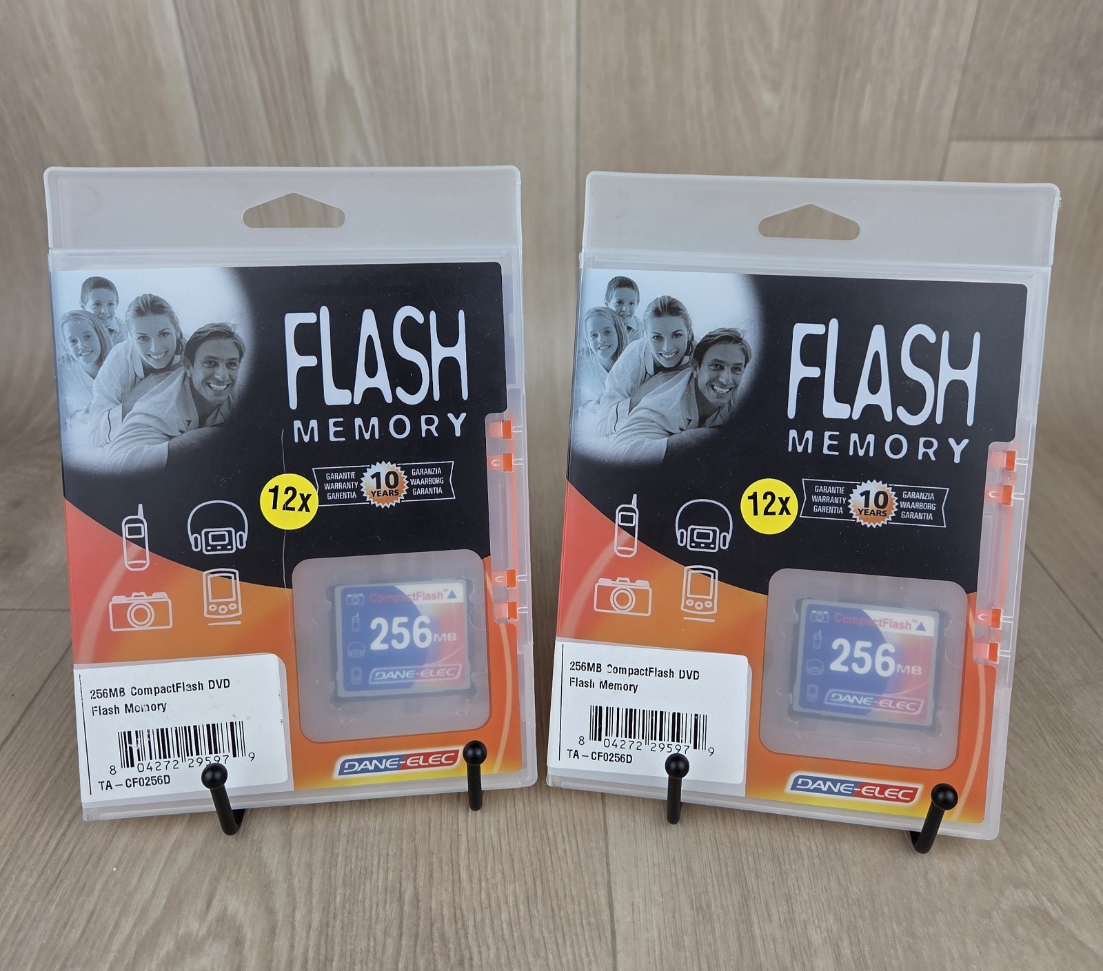 2 DANE-ELEC 256MB DVD Flash Memory Card Compact TA-CF0256D NEW FACTORY SEALED