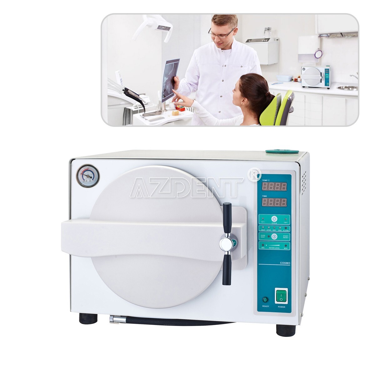 18L Autoclave Steam Sterilizer Medical Sterilizition Drying Function 1000W