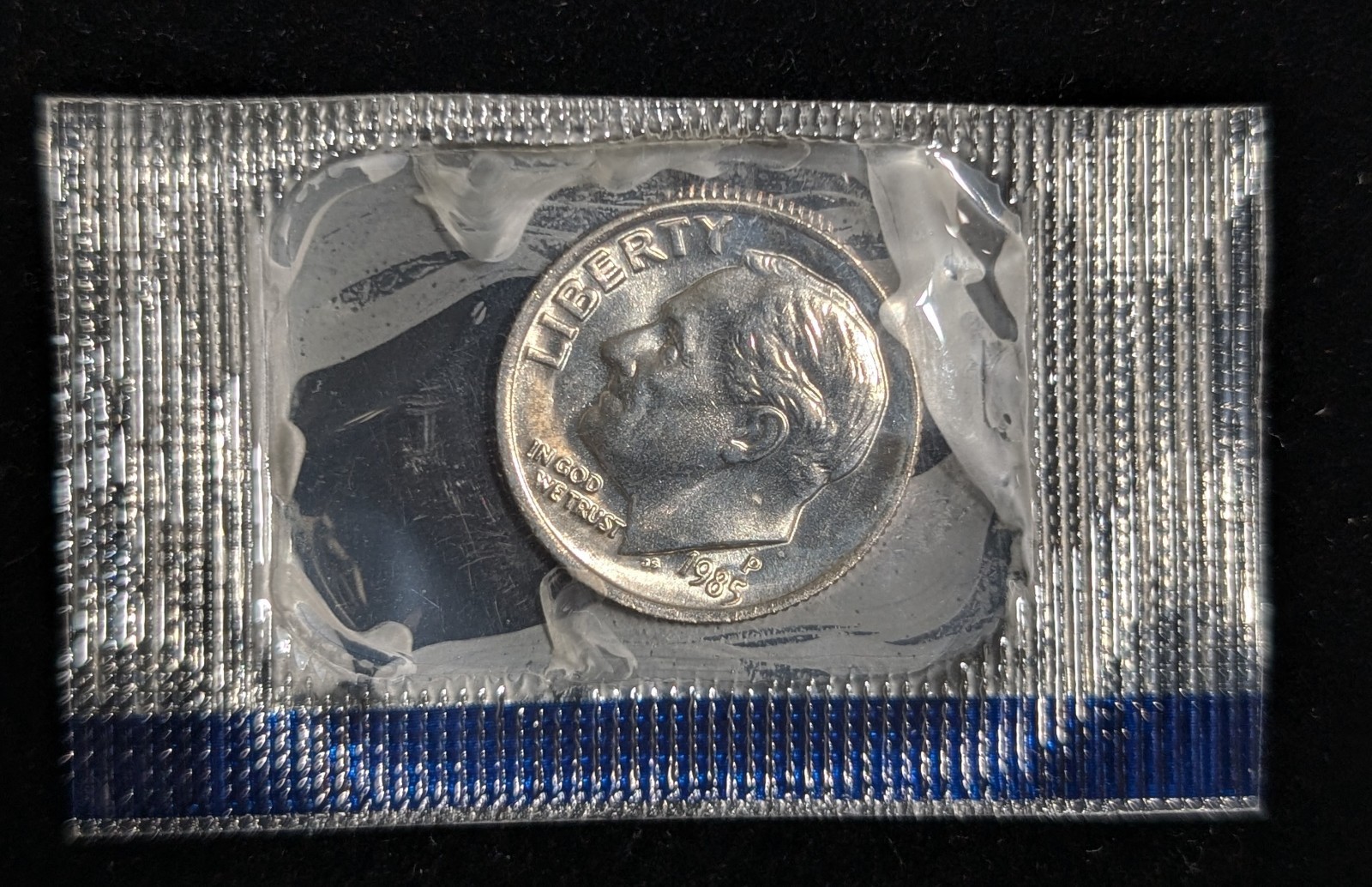 1985 P US 10 Cents Brilliant Uncirculated UNC In Mint Wrap KM# 195a