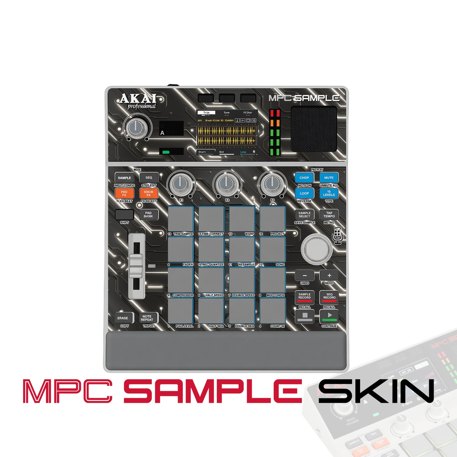 Akai MPC Sample Skin / Line Glitch