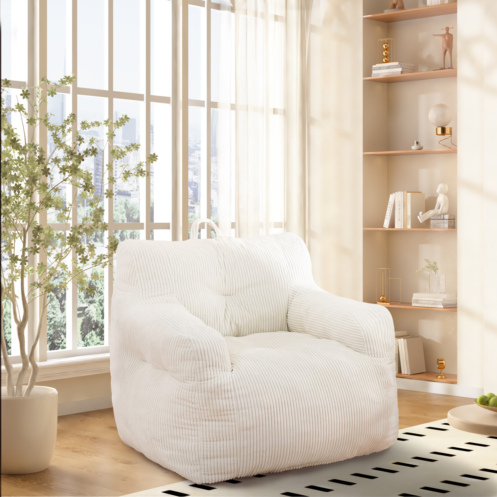Bean Bag Chairs for Adults Oversize Bean Bag Sofa Chair with High Density Memory