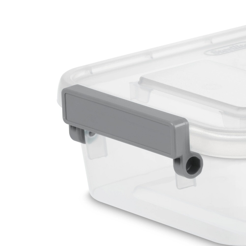 (2 pack) Sterilite 2.7 Qt. Modular Latch Box Plastic, Titanium,Father's Day