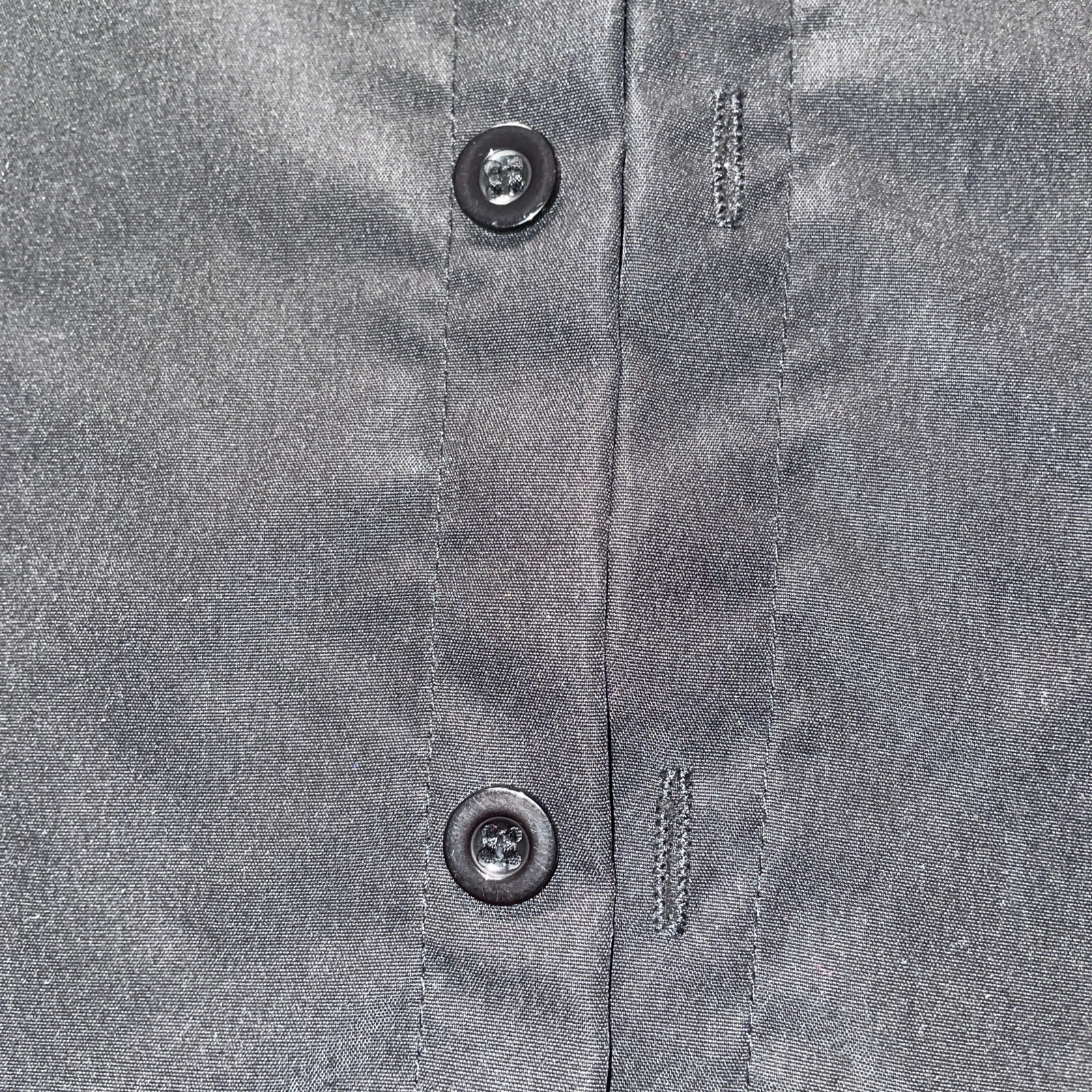 Solid Black Boy Button Up Top