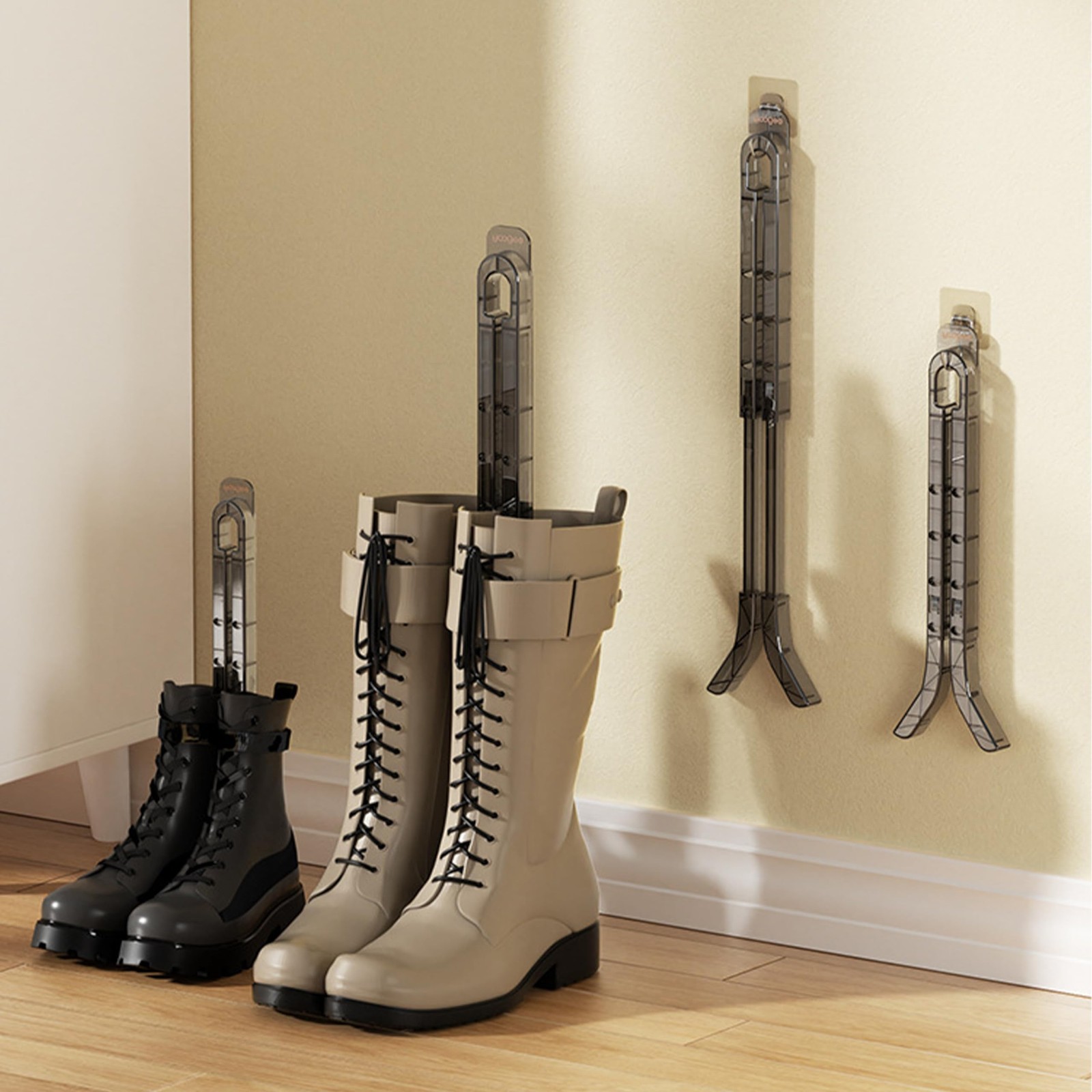 Stretchable Boot Shaper, Folding Boot Holder, Adjustable Boot Stand for Short...