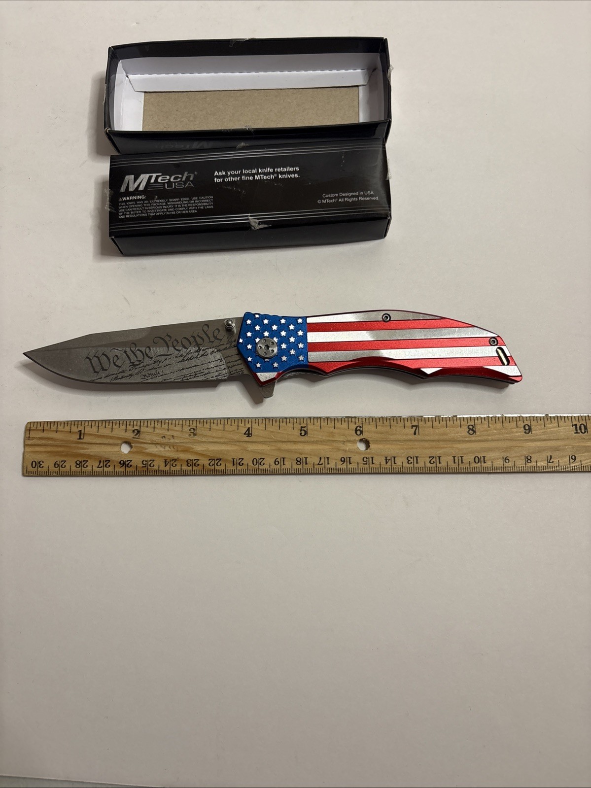 MTech American Flag Assisted EDC Patriotic Folding Pocket Knife - MX-A849CL