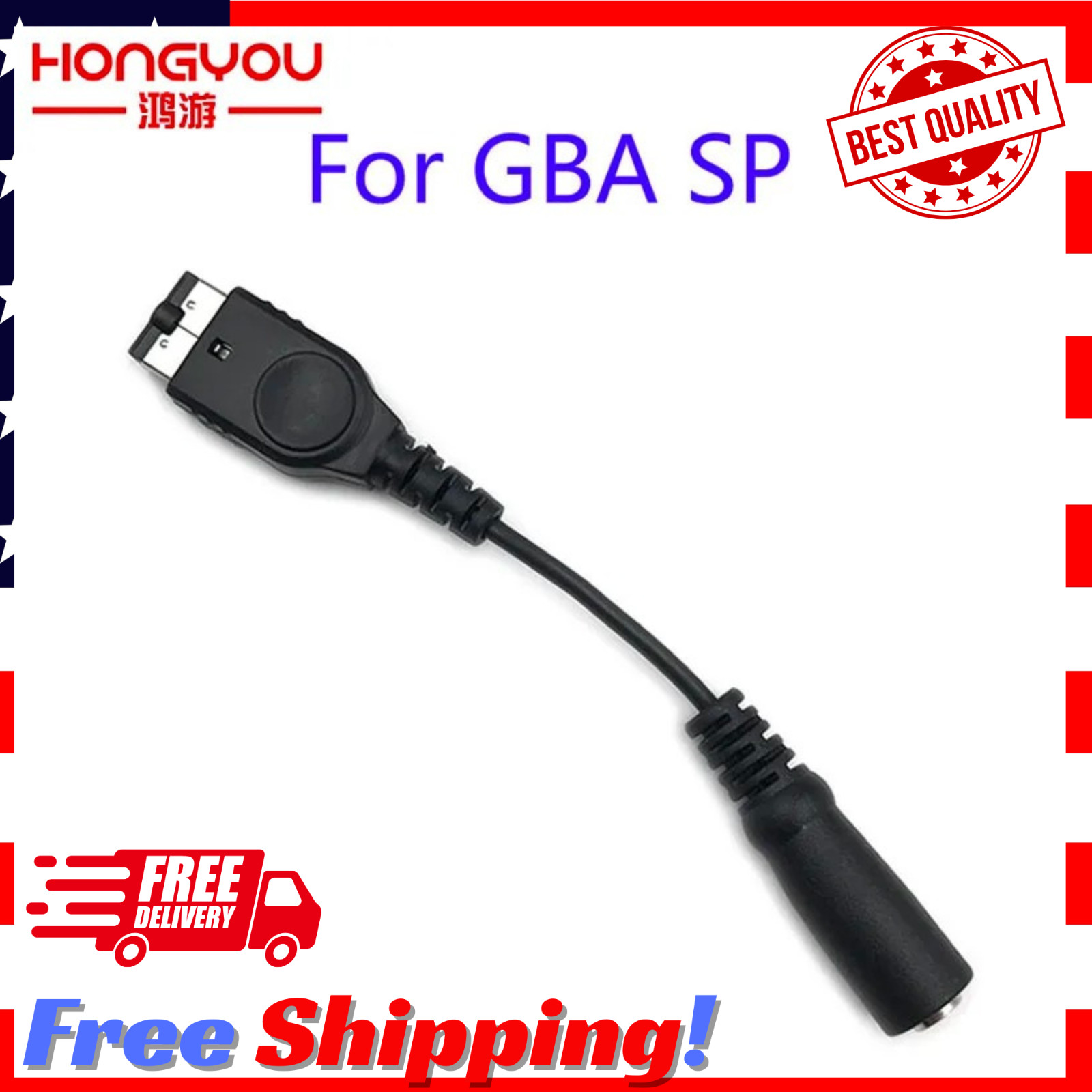 Headphone 3.5mm Jack Adapter Cable Audio Cord Nintendo Game Boy Advance GBA SP