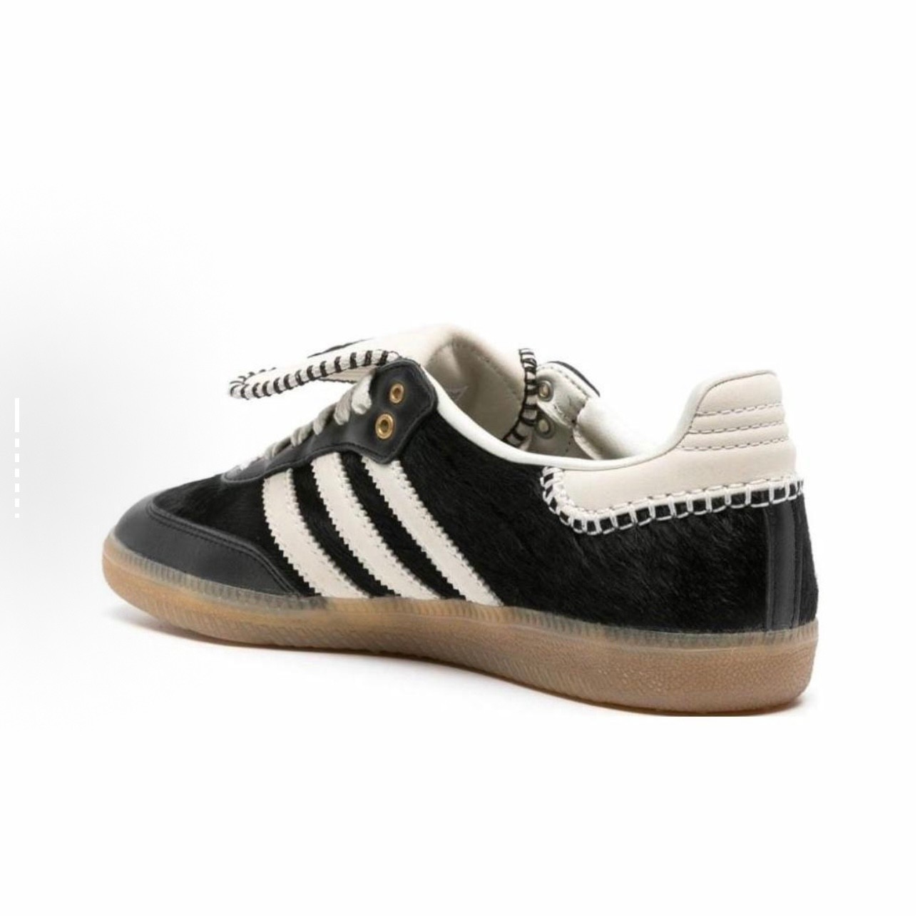 IE0580 Wales Bonner adidas Samba Pony Tonal Low Core Black Cream White