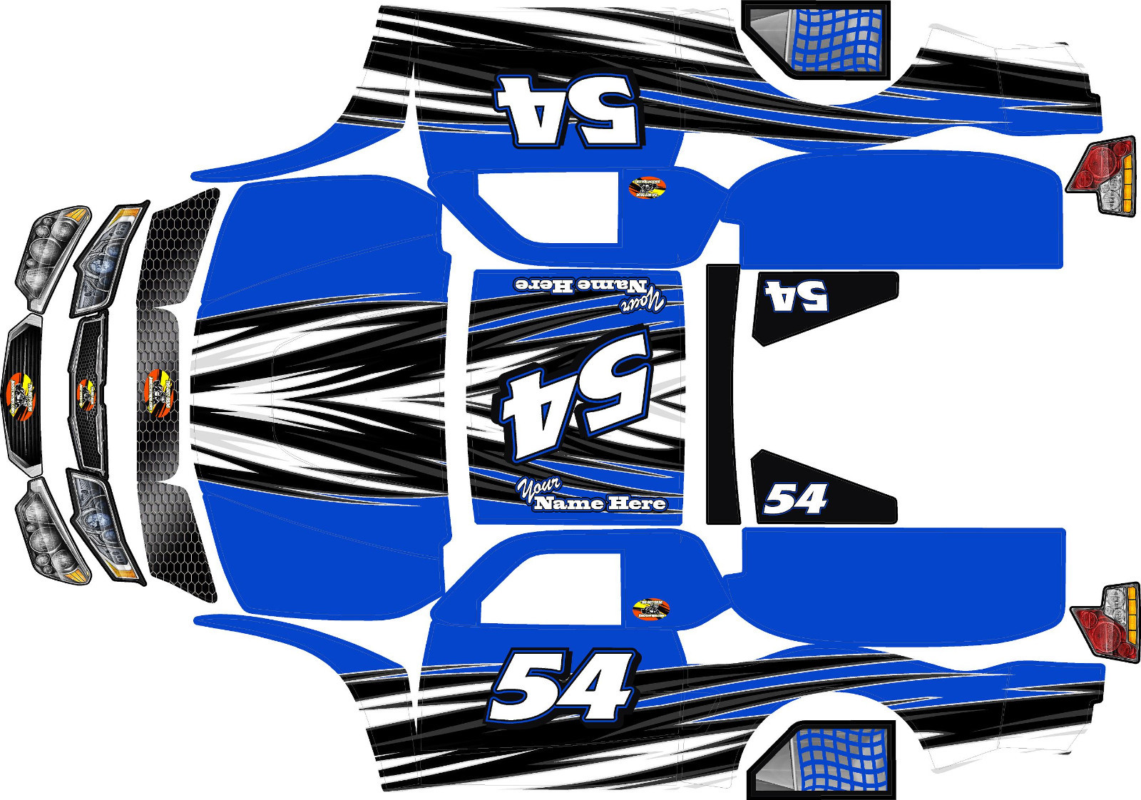 Losi 5ive T  5t HPI hoonage Rovan  wrap decals stickers Stripe V2 BIG FLEX ROVAN