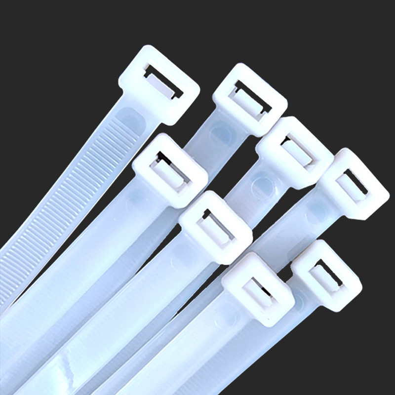 Self-Locking Plastic Nylon Cable Ties Nylon Zip Tie Wrap Black/White Width:7.2mm