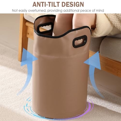 Collapsible Foot Bath Basin with Drainage Hole Handles