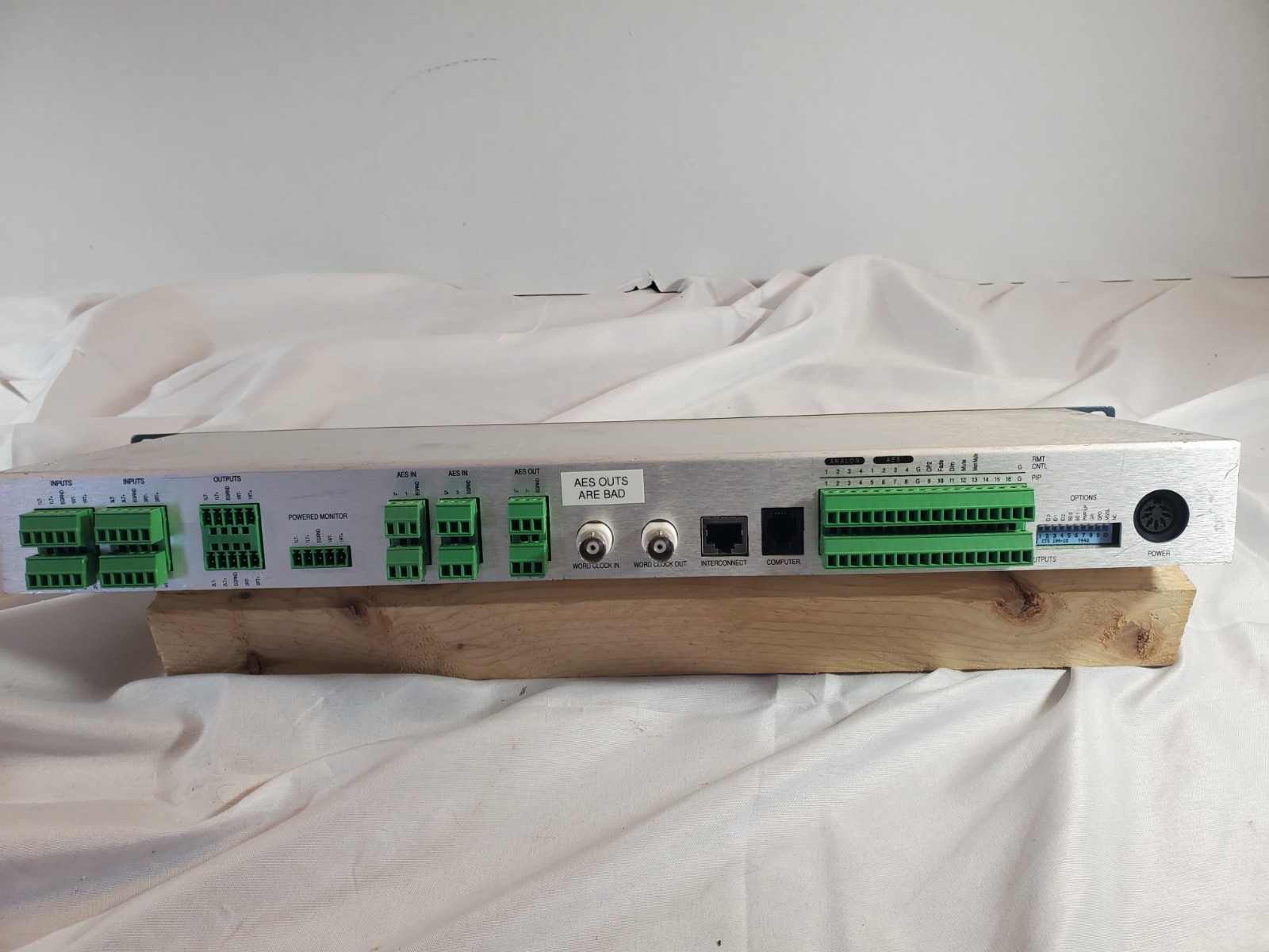 Broadcast Tools ADMS 44.22 Analog / AES Digital Matrix Switcher – AS-IS - NO PSU