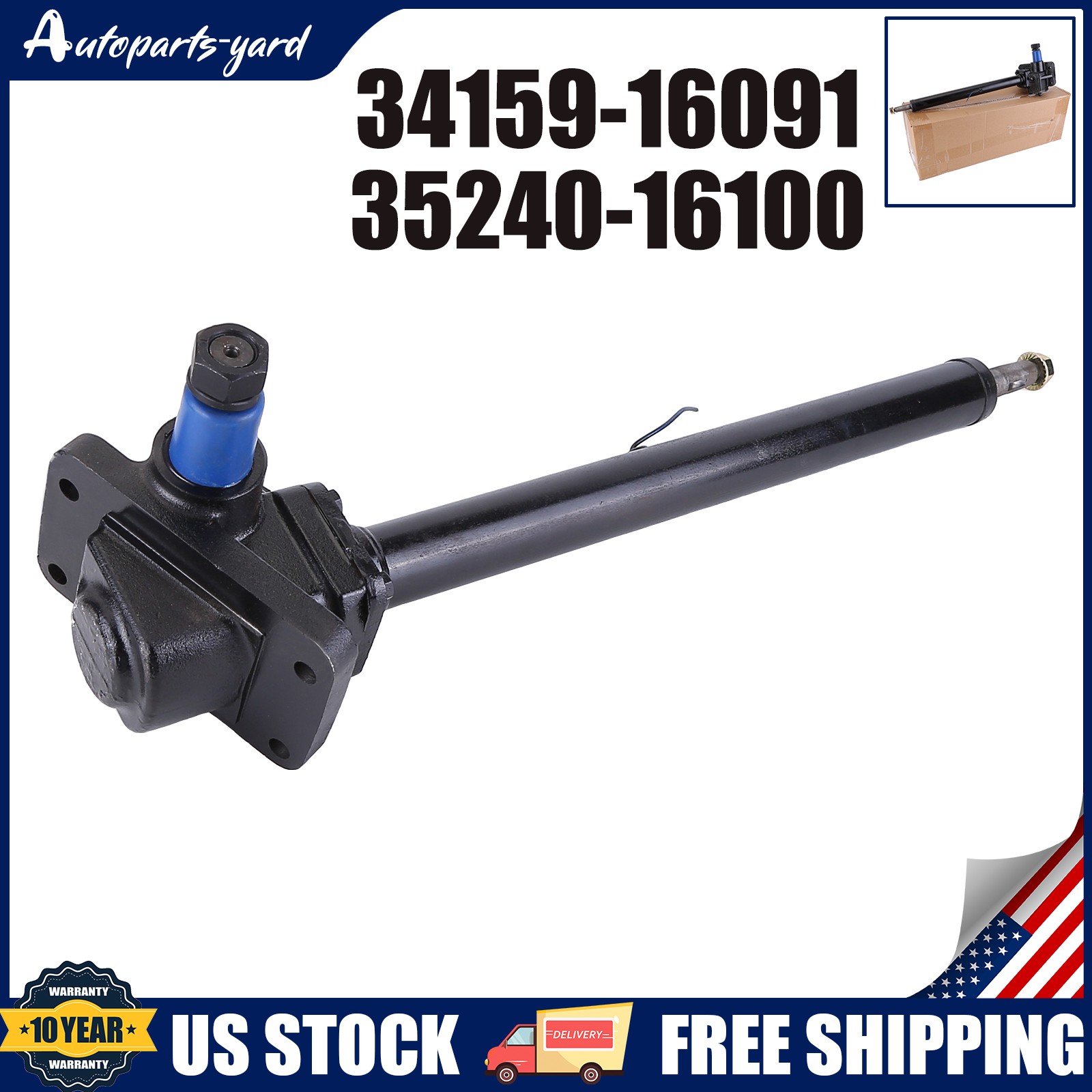 For Kubota L245DT L245F L245 Complete Steering Box Shaft 34159-16091 35240-16100