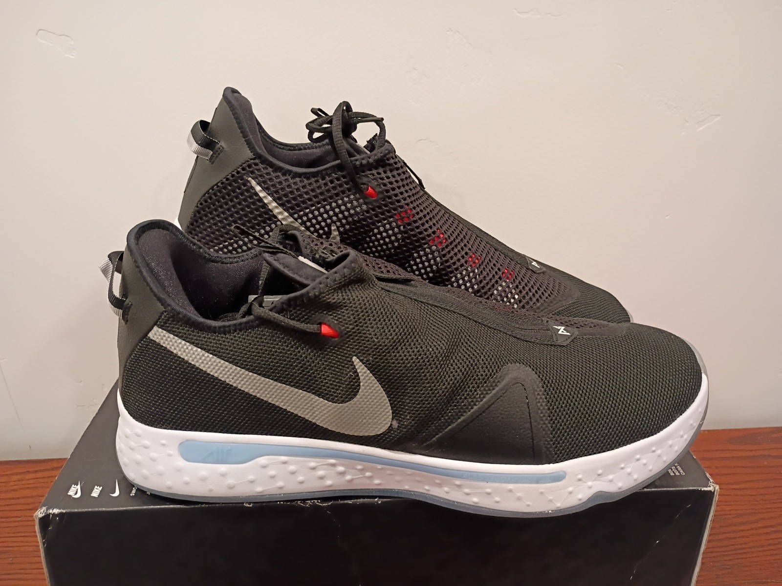 Nike PG 4 TB Promo Basketball Shoes Mens Size 18 Black White CD5079 001