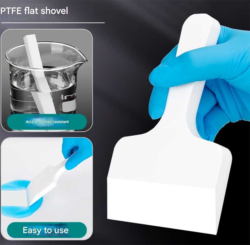 PTFE Flat Spatula Non-Stick Acid Alkali Resistant Lab Scoop Tool 40–200mm