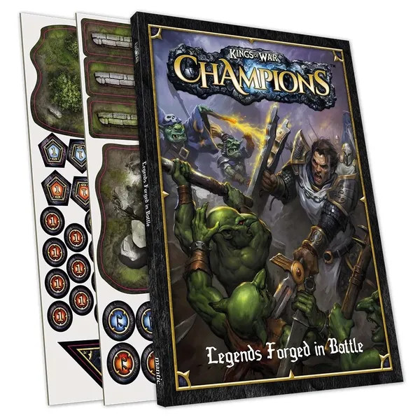 Kings of War : Champions - Legends Forged in Battle. Rulebook and Tokens Pack