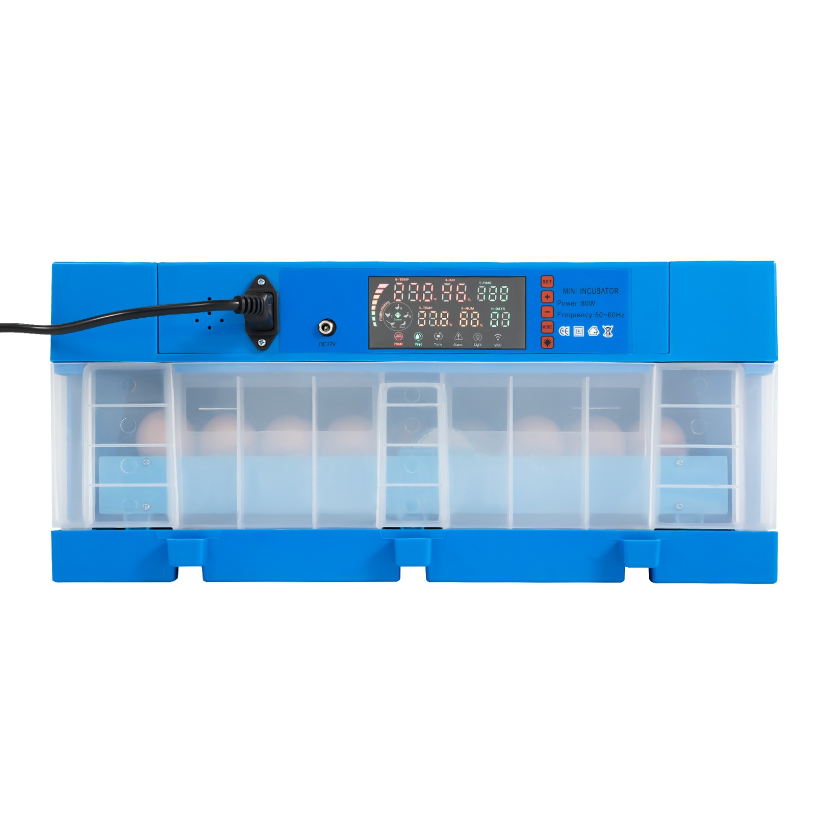 Digital 48 Egg Incubator Automatic Turning Humidity Control Chicken Duck Hatcher